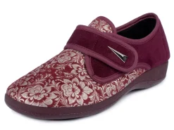 Damen Klett-Halbschuh im Blüten-Design