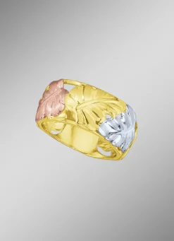 Damenring im Blätter-Design