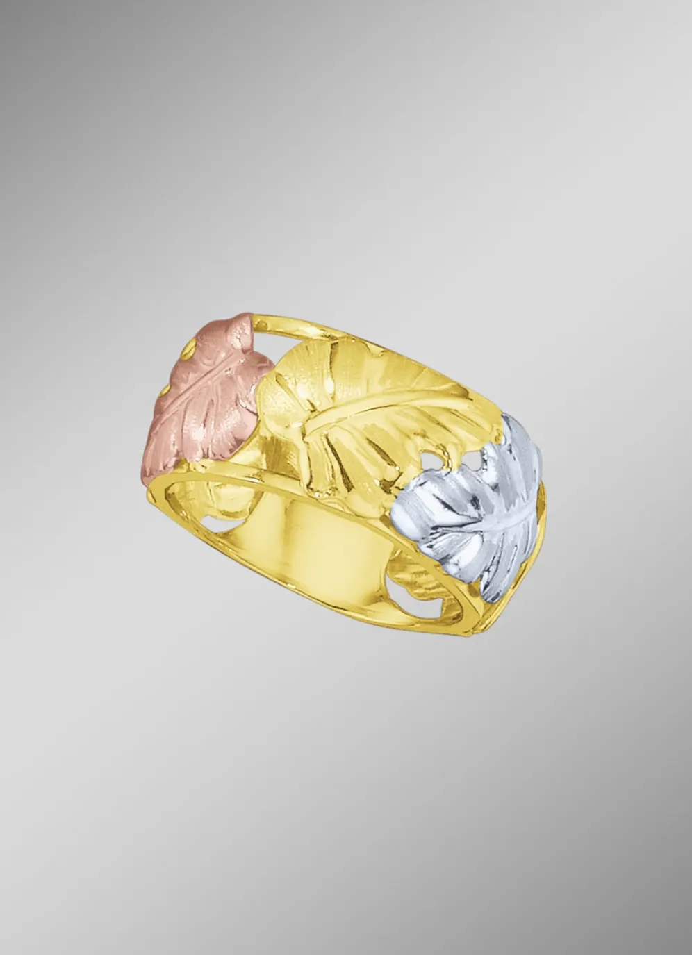 Damenring im Blätter-Design