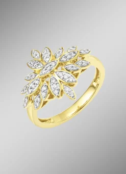 Damenring im Blumendesign mit 45 Brillanten