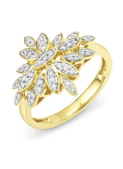 Damenring im Blumendesign mit 45 Brillanten