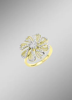 Damenring im Blumendesign