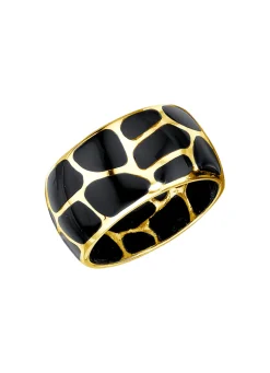 Damenring im Leoparden-Design mit echt Onyx