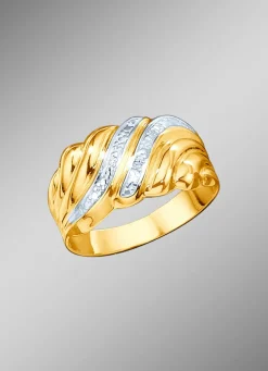 Damenring in Bicolor mit Diamant
