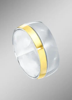 Damenring in Hochglanz und in Bicolor