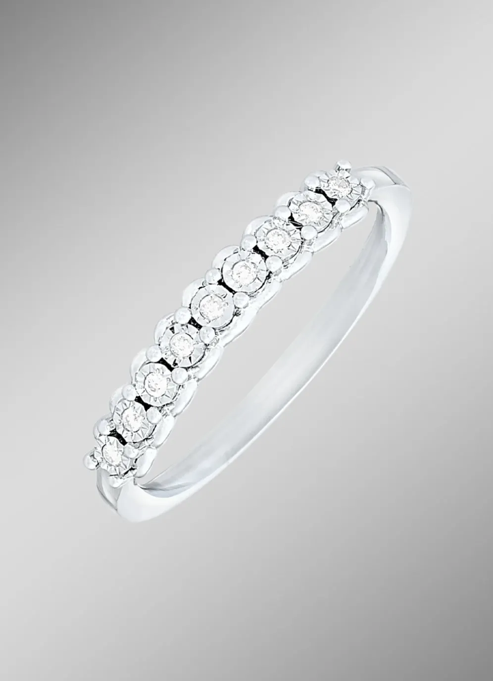 Damenring in Weißgold mit Brillanten