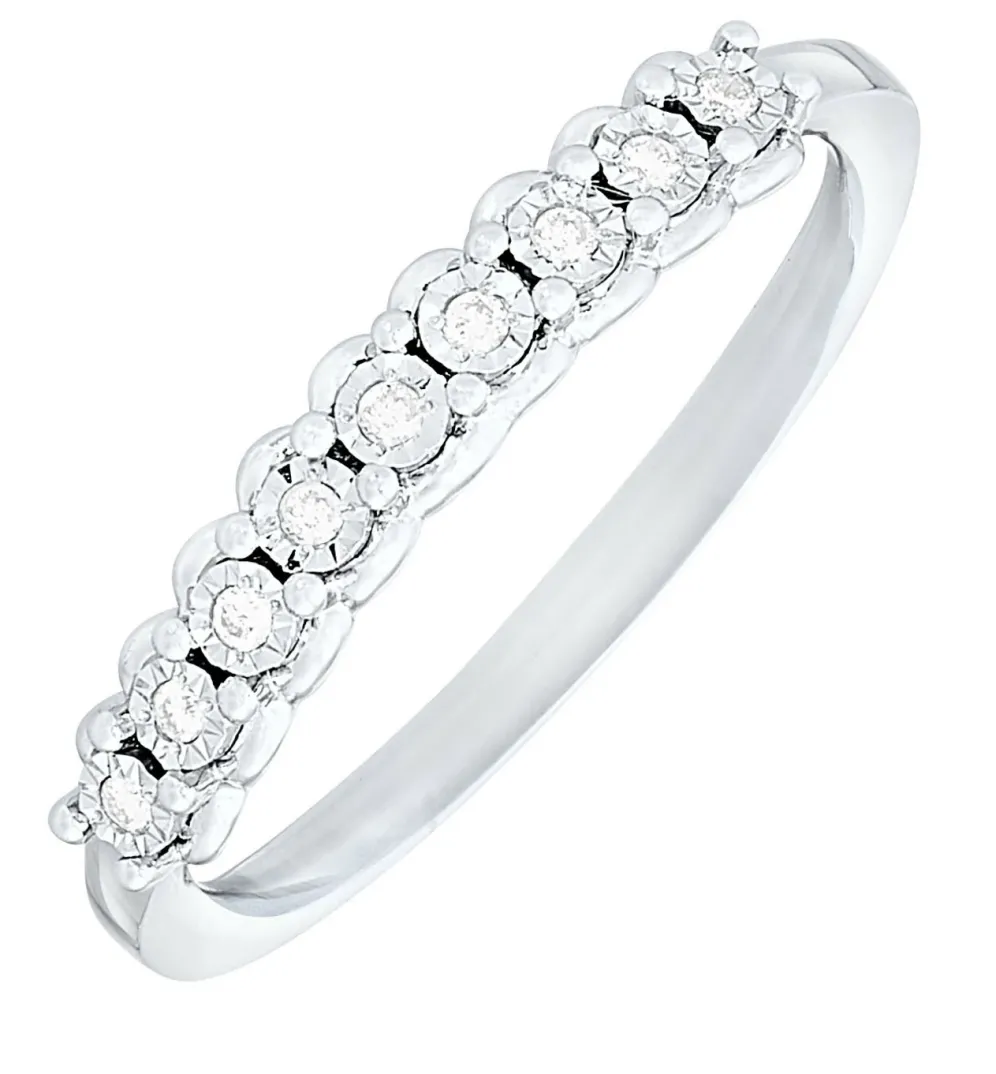 Damenring in Weißgold mit Brillanten