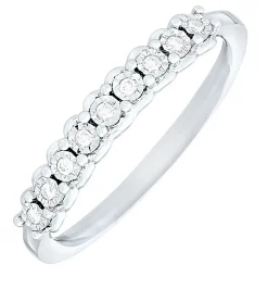 Damenring in Weißgold mit Brillanten