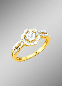 Damenring mit Diamanten