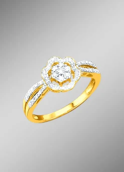 Damenring mit Diamanten
