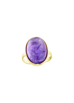 Damenring mit echt Amethyst-Cabochon