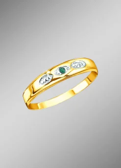 Damenring mit echtem Smaragd