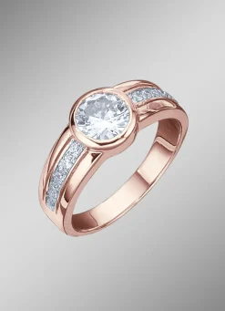 Damenring mit großem Zirkonia