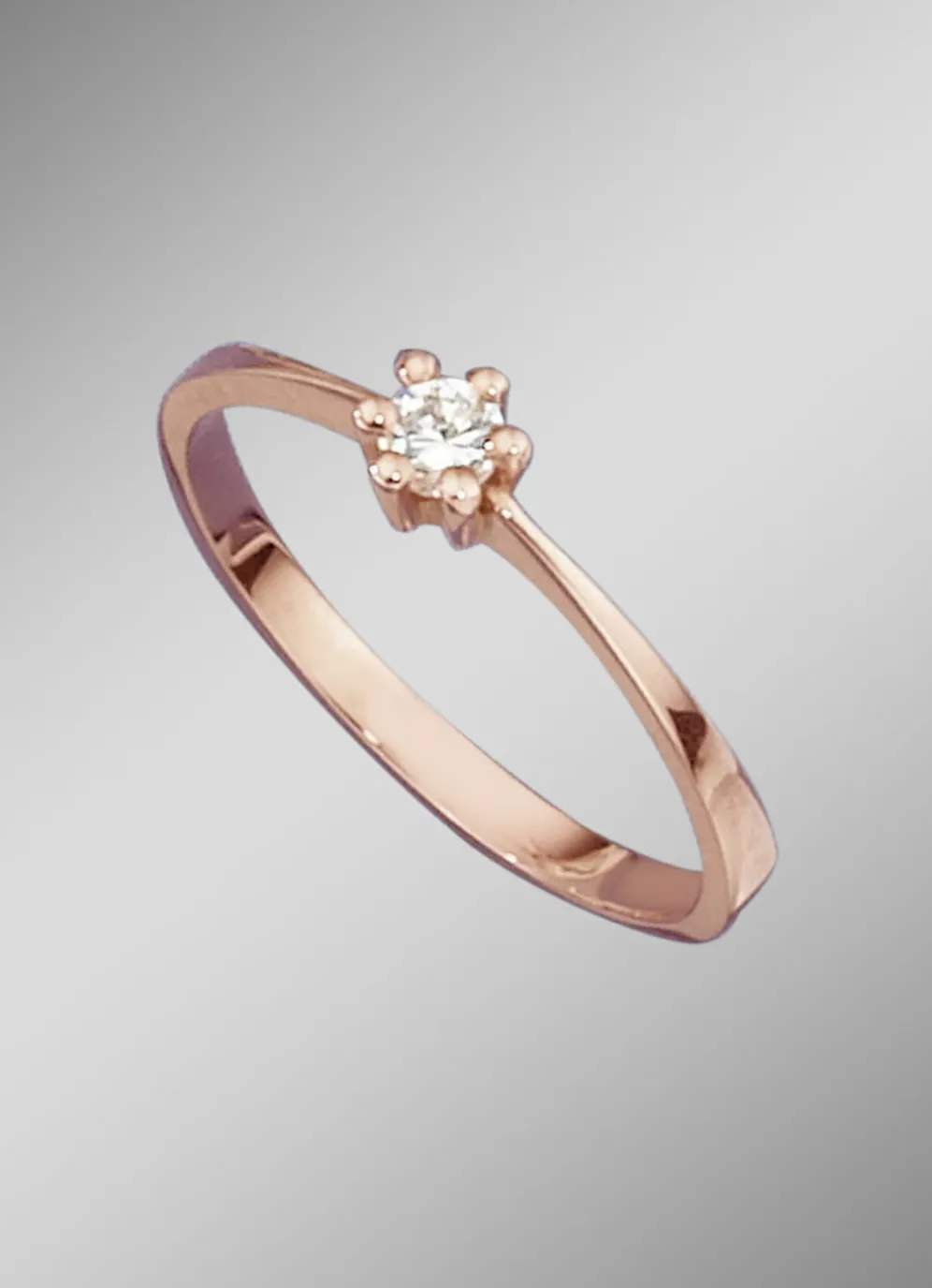 Damenring mit lupenreinem Brillant