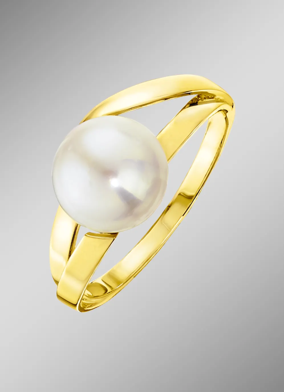 Damenring mit Süßwasser-Zuchtperlen-Bouton
