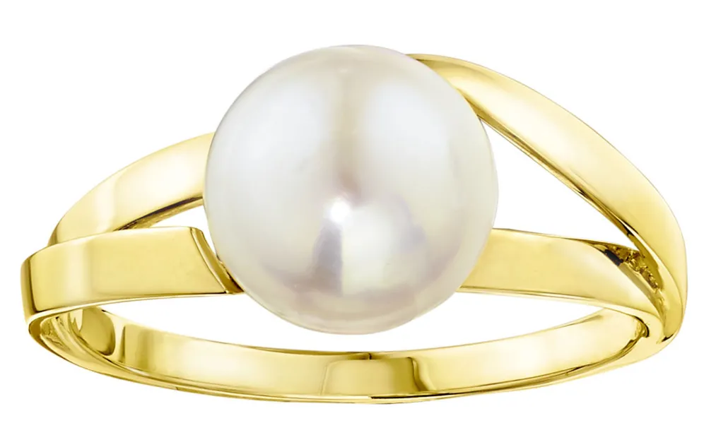 Damenring mit Süßwasser-Zuchtperlen-Bouton