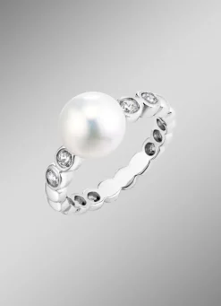 Damenring mit Süßwasser-Zuchtperle