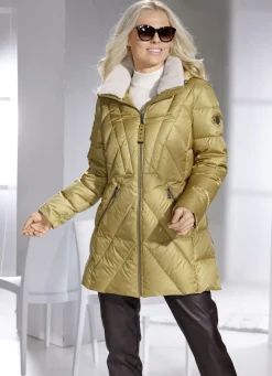 Daunenjacke mit abnehmbarer Kapuze