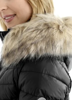 Daunenjacke mit abnehmbarer Kapuze