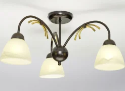 Deckenleuchte mit Gestell aus Eisen