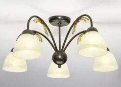 Deckenleuchte mit Gestell aus Eisen