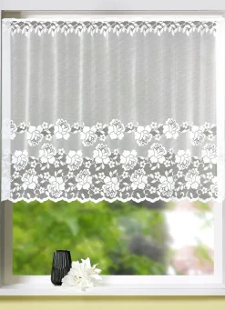 Dekorativer Kleinfenster-Store mit Stangendurchzug