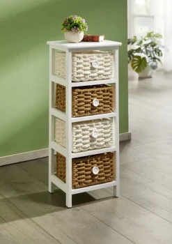 Dekoratives Regal mit Gestell aus Massivholz