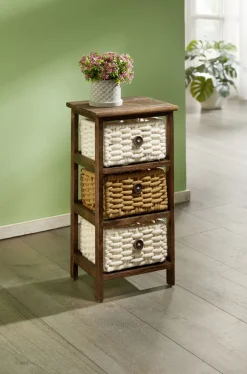 Dekoratives Regal mit Gestell aus Massivholz