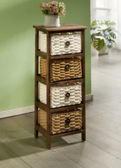 Dekoratives Regal mit Gestell aus Massivholz