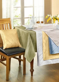 Dezente Tischdecke in Marmor-Optik