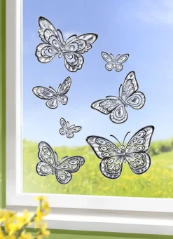 3D-Fensterdekoration Schmetterlinge