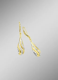 Diamantierte Ohrringe in Bicolor