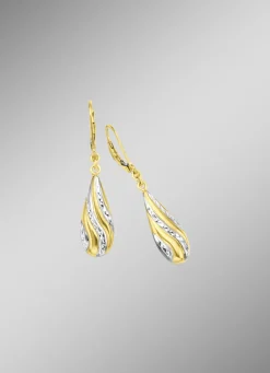 Diamantierte Ohrringe in Bicolor