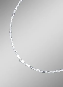 Diamantierte Zopfkette mit Karabinerverschluss