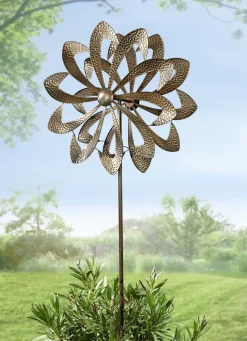 Doppel-Windrad aus Metall