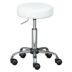 Drehhocker mit chromfabenem Gestell