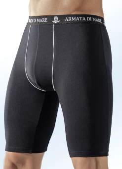 Dreierpack Longpants, uni mit Zierpaspeln