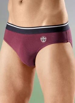 Dreierpack Slips, uni mit Druckmotiv