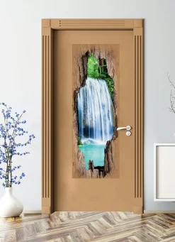 3D-Tür-Sticker Wasserfälle