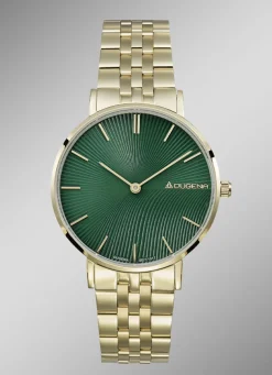 Dugena-Quartz-Damenuhr mit Edelstahlbandgehäuse