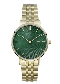 Dugena-Quartz-Damenuhr mit Edelstahlbandgehäuse