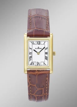 Dugena-Quartz-Damenuhr mit Edelstahlgehäuse