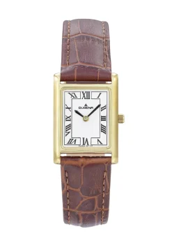 Dugena-Quartz-Damenuhr mit Edelstahlgehäuse