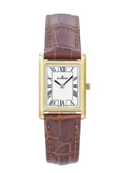 Dugena-Quartz-Damenuhr mit Edelstahlgehäuse