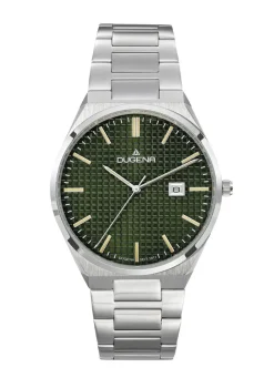 Dugena-Quartz-Herrenuhr mit Edelstahlbandgehäuse