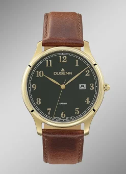 Dugena-Quartz-Herrenuhr mit Edelstahlgehäuse