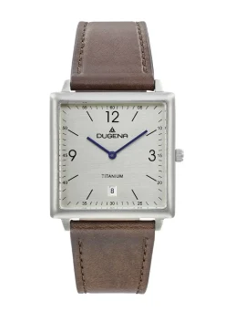 Dugena-Quartz-Herrenuhr mit robustem Titangehäuse