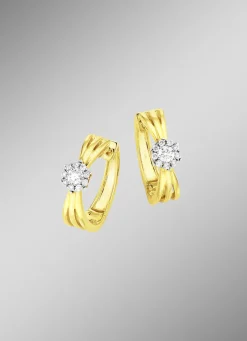 Durchbrochene Klappcreolen mit 20 Brillanten