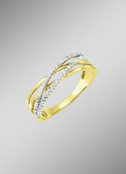 Durchbrochener Damenring mit Brillanten