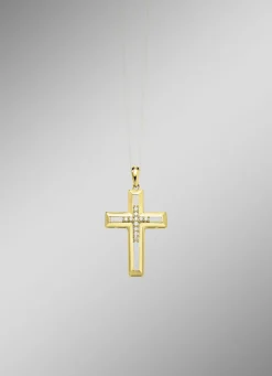 Durchbrochener Kreuz-Anhänger mit Brillanten